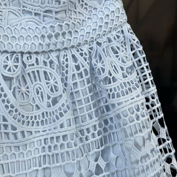 Bardot Light Blue Versailles Lace Dress Size 10 - Picture 8 of 14